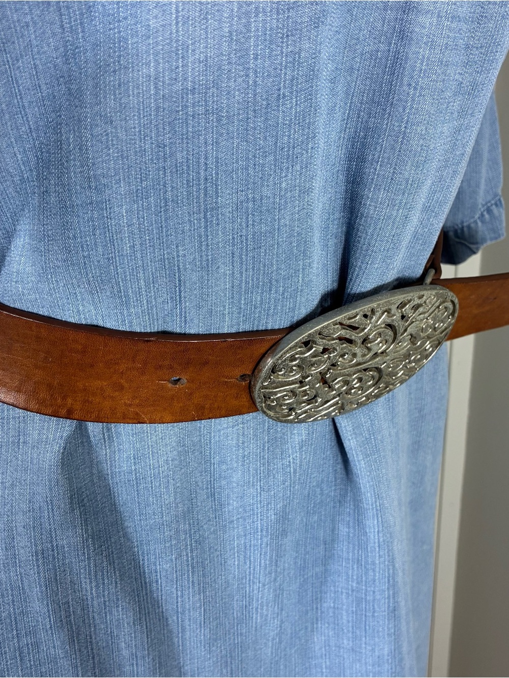 Vintage Liz Claiborne Womens Belt Sz L genuine leather Bohemian - Picture 3 of 10